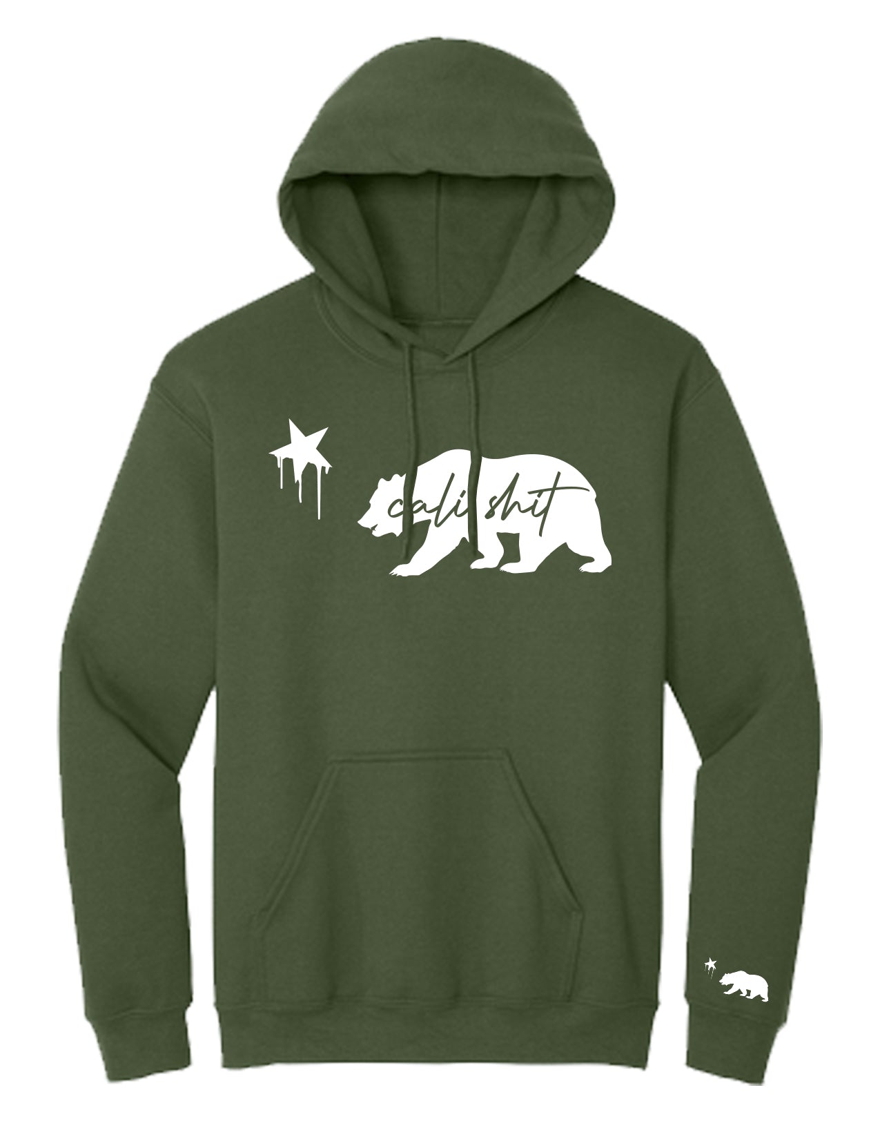 CS Bear Hoodie (Military Green) – Cali Shit is Hella Better
