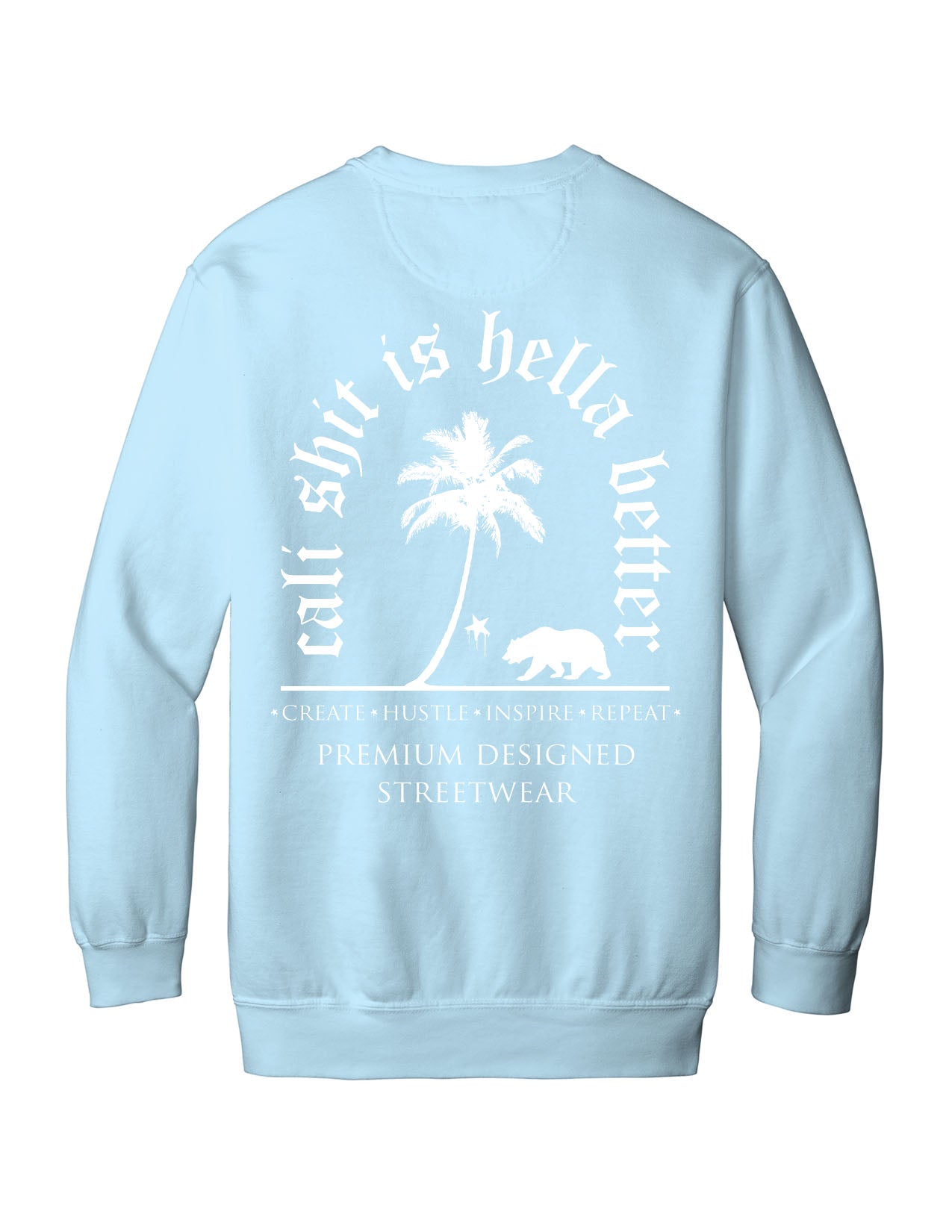 Old English Arch Crewneck (Baby Blue)