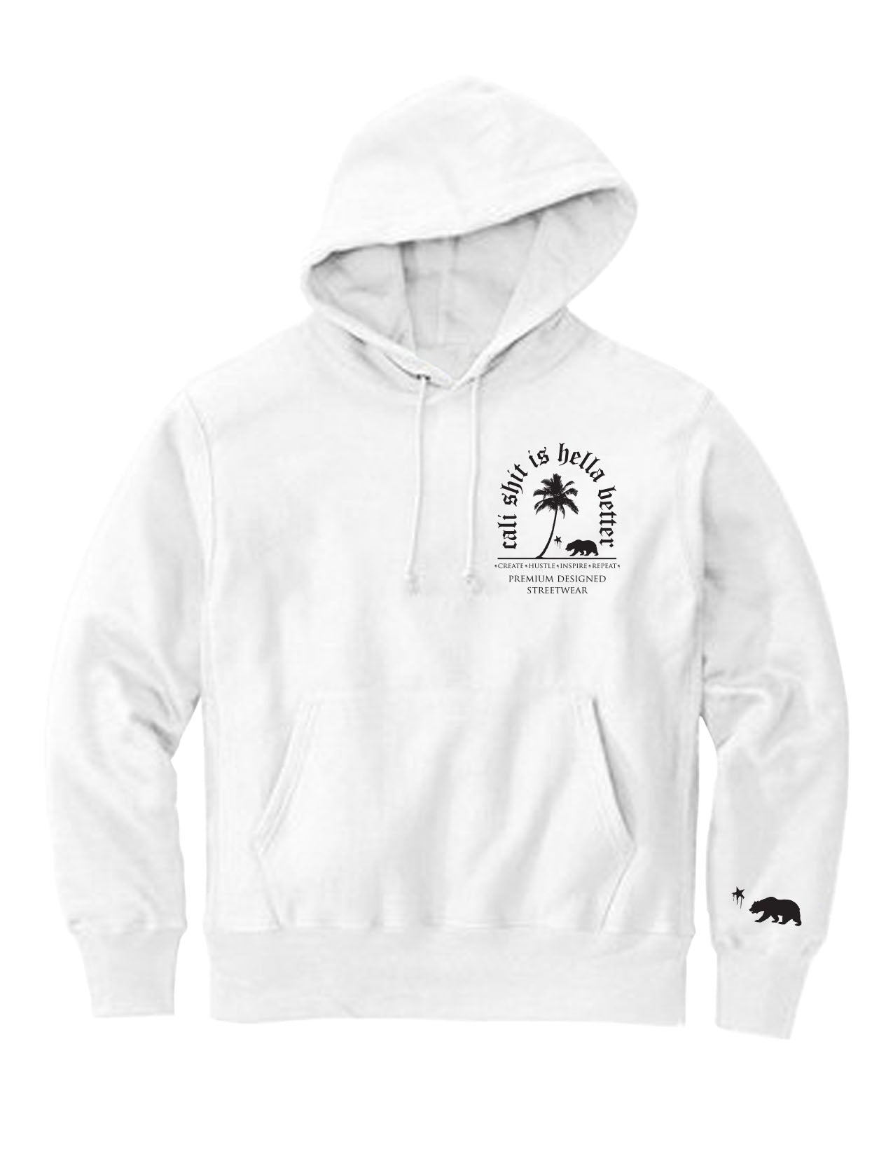 Old English Arch Hoodie (White)