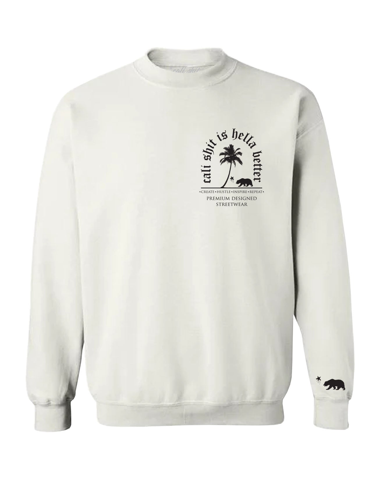 Old English Arch Crewneck (White)